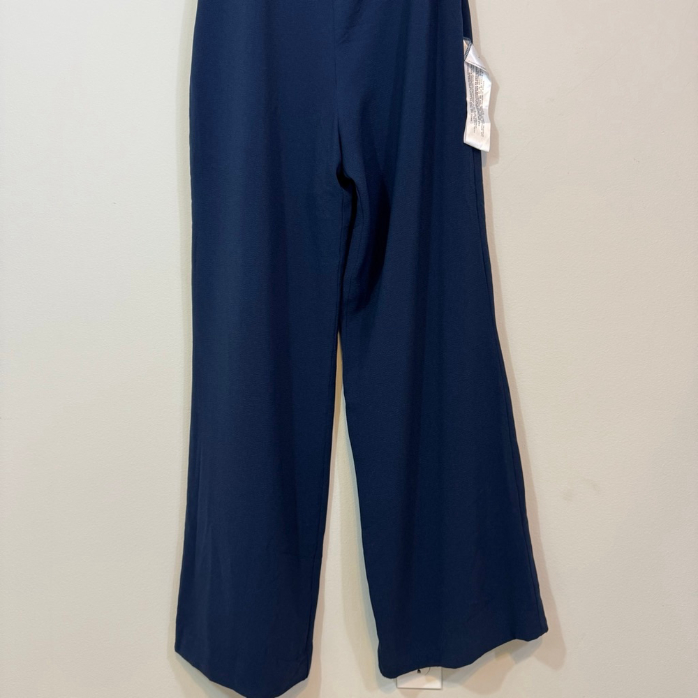 DRESS THE POPULATION Tiffany One Shoulder Bow Jumpsuit Navy Blue XL NWT $248 - Picture 5 of 9